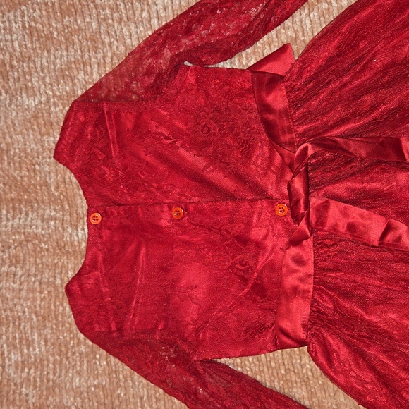 Blueberi Boulevard beautiful Red Dress girls size 7 - Picture 5 of 7